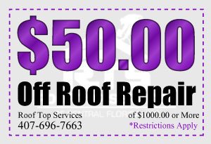 Coupon for roof repair